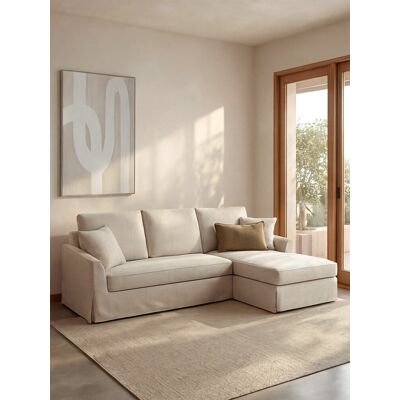 Oreane sofá desenfundable chaise longue derecha natural - Kenay Home Oreane sofá desenfundable chaise longue derecha natural - Kenay Home