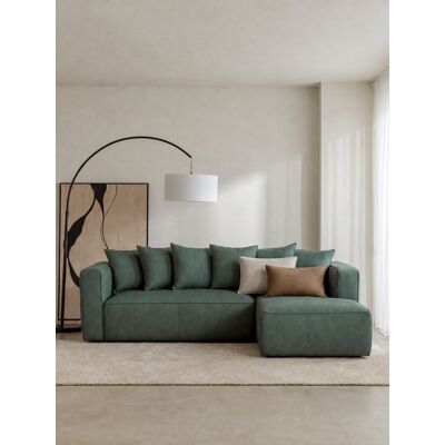 Livorno sofá cama 3 plazas chaise longue derecha verde - Kenay Home Verde Livorno sofá cama 3 plazas chaise longue derecha verde - Kenay Home Verde
