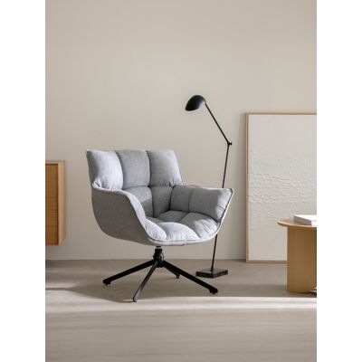 Abyss butaca giratoria tapizada gris - Kenay Home Abyss butaca giratoria tapizada gris - Kenay Home