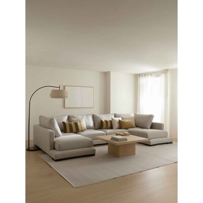 Travis sofá 5 plazas chaise doble perla - Kenay Home Travis sofá 5 plazas chaise doble perla - Kenay Home
