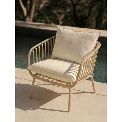 Madeira sillón de jardín beige - Kenay Home Beige Madeira sillón de jardín beige - Kenay Home Beige