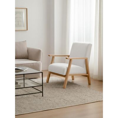 Wood butaca tapizada natural - Kenay Home Natural Wood butaca tapizada natural - Kenay Home Natural