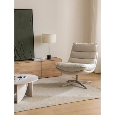 Ayden butaca giratoria tapizada beige - Kenay Home Ayden butaca giratoria tapizada beige - Kenay Home