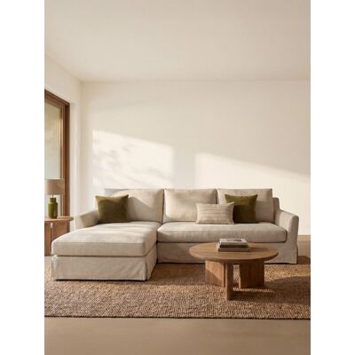 Oreane sofá desenfundable chaise longue izquierda natural - Kenay Home Oreane sofá desenfundable chaise longue izquierda natural - Kenay Home