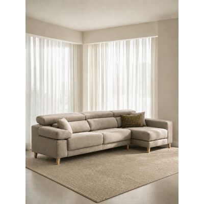 Air sofá chaise longue derecha 4 plazas 298 cm perla reclinable y extraíble - Kenay Home Air sofá chaise longue derecha 4 plazas 298 cm perla reclinable y extraíble - Kenay Home