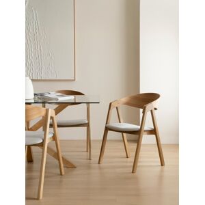 Kenay Silla tapizada beige chapa de roble natural Bent Kenay Silla tapizada beige chapa de roble natural Bent