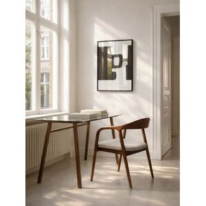 Kenay Escritorio sobre cristal y madera maciza nogal Vime Nogal Kenay Escritorio sobre cristal y madera maciza nogal Vime Nogal