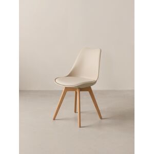 Silla Beige Scandinavian de Kenay Home - Patas de Madera - Duradera y Elegante Silla Beige Scandinavian de Kenay Home - Patas de Madera - Duradera y Elegante