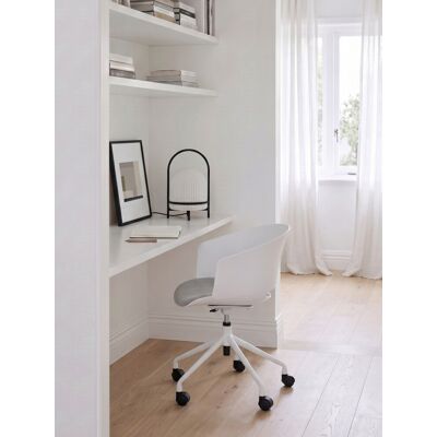 Glide silla de escritorio polipropileno blanco-gris - Kenay Home Blanco Glide silla de escritorio polipropileno blanco-gris - Kenay Home Blanco