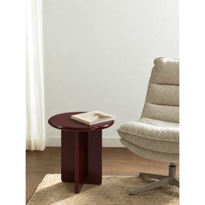 Kenay Berala Mesa Auxiliar 50 cm Burdeos Lacado Brillo Kenay Berala Mesa Auxiliar 50 cm Burdeos Lacado Brillo
