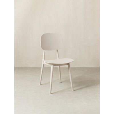 Silla Helm Beige de Polipropileno de Kenay - Mueble Silla Helm Beige de Polipropileno de Kenay - Mueble