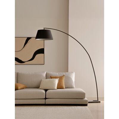 Lámpara de pie negra de metal Kenay Home Arch - 210cm x 195cm Lámpara de pie negra de metal Kenay Home Arch - 210cm x 195cm