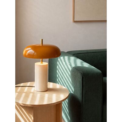Gabs lámpara de sobremesa beige-mostaza - Kenay Home Beige Gabs lámpara de sobremesa beige-mostaza - Kenay Home Beige