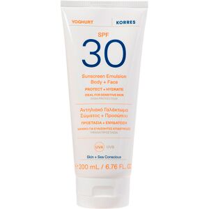KORRES Yoghurt Sunscreen Emulsion Body + Face SPF 30 200 ml KORRES Yoghurt Sunscreen Emulsion Body + Face SPF 30 200 ml