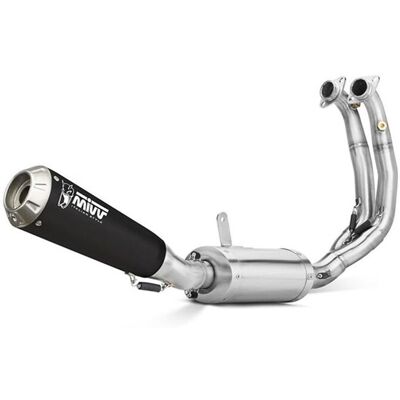 Mivv Yamaha YZF R125 2019-2024 - Escape en Acero Negro Mivv Yamaha YZF R125 2019-2024 - Escape en Acero Negro