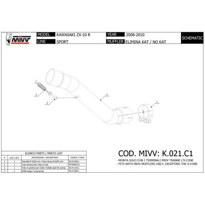 Decatalizador Kawasaki ZX-10 R - Acero Inoxidable Decatalizador Kawasaki ZX-10 R - Acero Inoxidable
