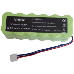 Vhbw - Batería compatible con Fun Beat VacuSmart 700 aspiradora (3000 mAh, 14,4 v, NiMH)