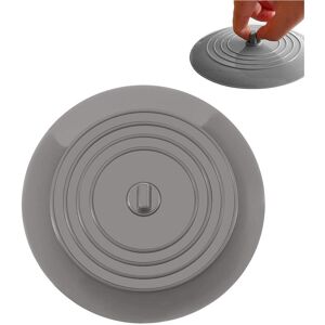 PETITES ECREVISSES 2 Piezas Tapón de Bañera de Silicona Tapón de Drenaje Universal para Baño Lavadero Gris