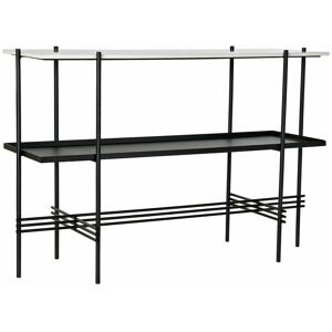 Dkd Home Decor - Consola Negro Metal Blanco Mármol Moderno (120 x 40 x 80 cm)