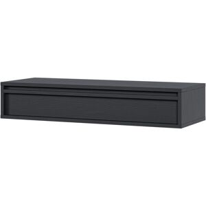 Evo - Consola - 90 cm - con cajón - suspendida - negro - Selsey