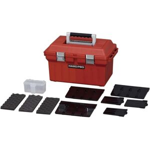 IRIS OHYAMA Organizador, maletín, baúl, papelera, caja de herramientas, bricolaje, casillero para tornillos, sin bpa, HP-46, rojo, apilable, Clips de cierre- A28