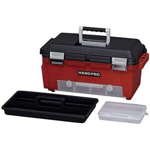 IRIS OHYAMA Organizador, maletín, baúl, papelera, caja de herramientas, bricolaje, casillero para tornillos, sin bpa, HP-52, rojo, apilable, Clips de cierre