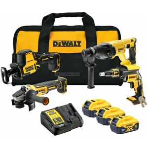 Dewalt - kit cuatro herramientas panel yeso 18V xr (DCF620 + DCH133 + DCG405 + DCS369 + 3xDCB184)