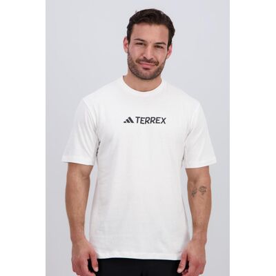 adidas Tx Logo - Blanco - Camiseta Trekking Hombre talla S adidas Tx Logo - Blanco - Camiseta Trekking Hombre talla S