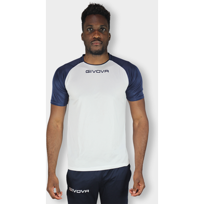 Camiseta de fútbol Givova Capo Interlock MAC030304 - blanca Camiseta de fútbol Givova Capo Interlock MAC030304 - blanca