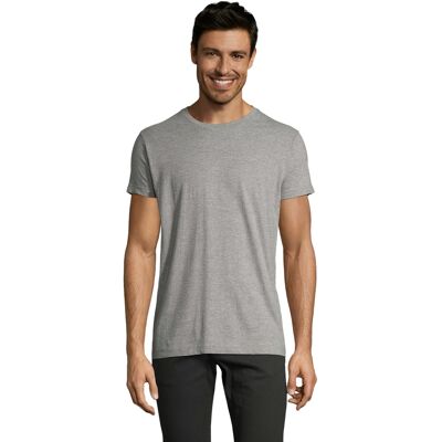 Camiseta Sol's Gris Melange Ajustada Cuello Redondo Camiseta Sol's Gris Melange Ajustada Cuello Redondo