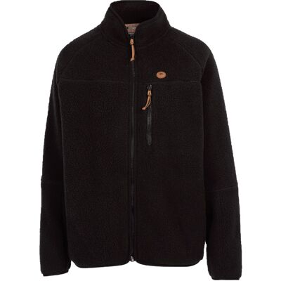 Chaqueta de felpa con detalles de cuero Quake de Trespass - Negro - Talla 10/8 Chaqueta de felpa con detalles de cuero Quake de Trespass - Negro - Talla 10/8