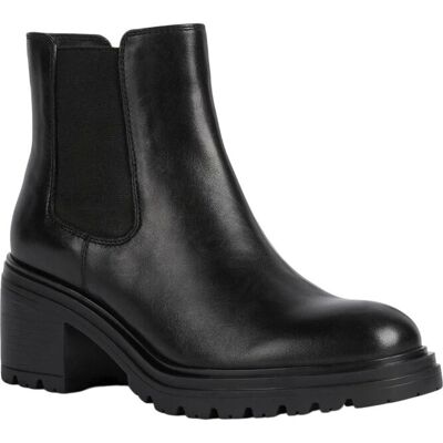 Botas A Los Tobillos De Cuero Barnizado / Charol Geox Damiana MKP Botas A Los Tobillos De Cuero Barnizado / Charol Geox Damiana MKP