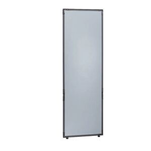 kaiserkraft Pared separadora, plástico, marco gris pizarra, gris plata, HxA 1950 x 650 mm