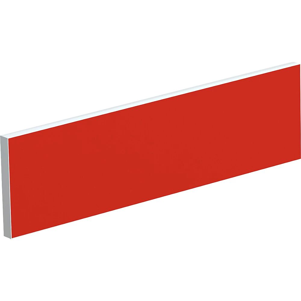 kaiserkraft Pared separadora sobre la mesa para escritorios de equipos, anchura 1400 mm, tapizado rojo
