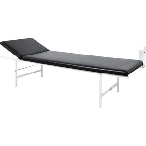 SÖHNGEN Tumbona para salas de descanso, cabezal ajustable, modelo para plegar contra la pared, tapizado negro