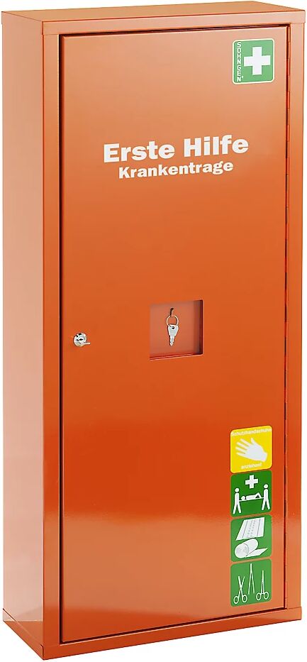 SÖHNGEN Armario botiquín según DIN 13157, con contenido, naranja señal, profundidad 200 mm, H x A 1120 x 490 mm