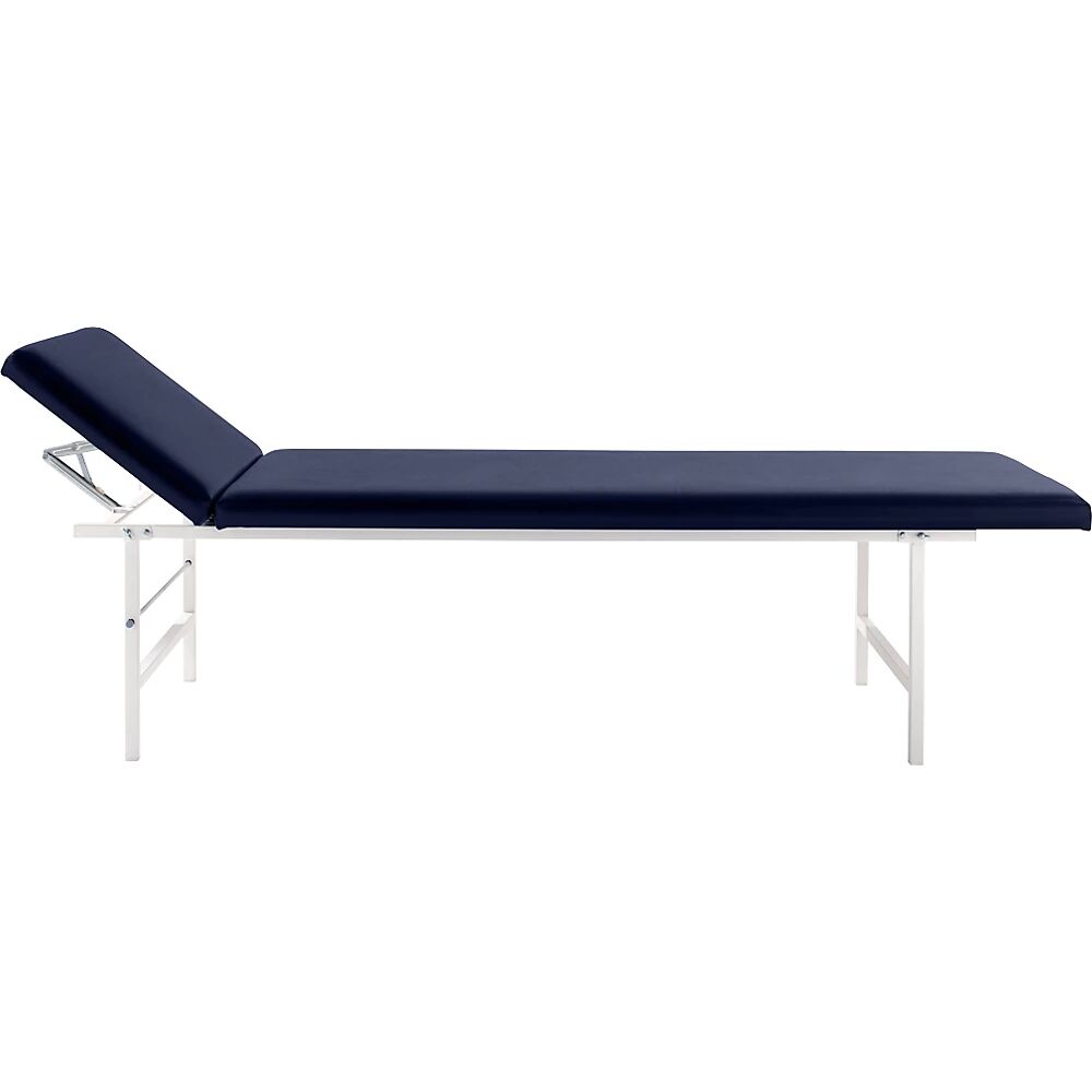 SÖHNGEN Tumbona para salas de descanso, cabezal ajustable, tapizado azul oscuro