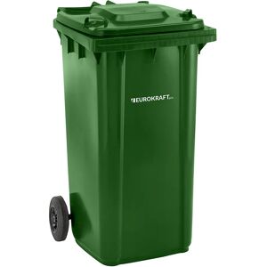 eurokraft pro Contenedor de basura de plástico DIN EN 840, capacidad 240 l, A x H x P 580 x 1100 x 740 mm, verde, a partir de 5 unid.