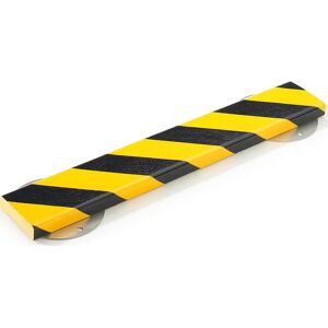 SHG Protección de superficies Knuffi® con carril de montaje, tipo S, pieza de 500 mm, negro y amarillo