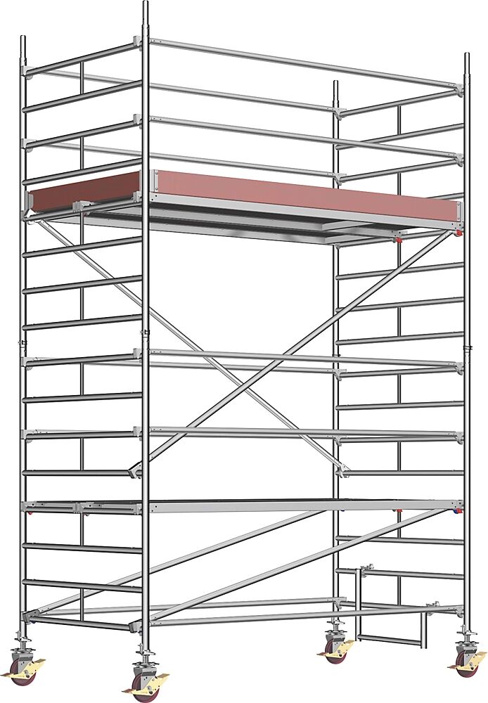 Layher Andamio rodante universal, modelo ancho, altura de andamio 4,43 m