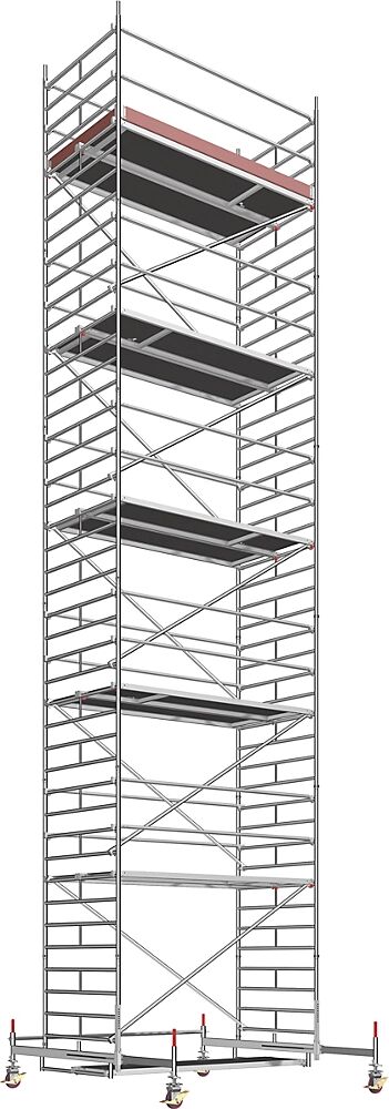 Layher Andamio rodante universal, modelo ancho, altura de andamio 11,61 m