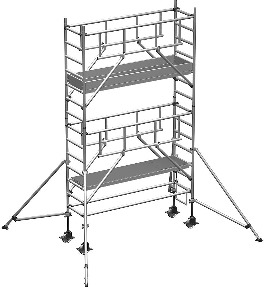 ZARGES Andamio rodante S-PLUS, plataforma 1,80 x 0,60 m, altura de trabajo 5,35 m