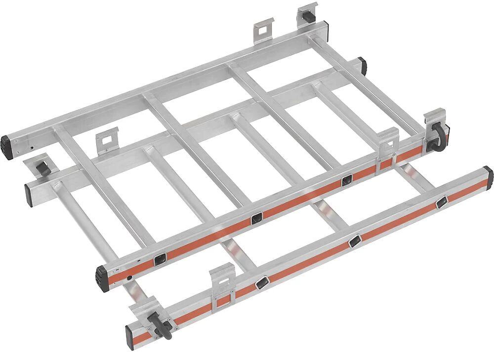 HYMER Juego de ampliación para el ajuste de altura, para escalera de plataforma de aluminio, 2 x 4 peldaños estrechos