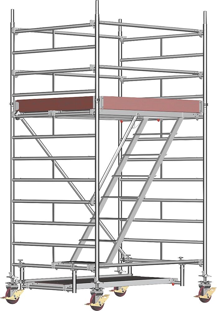 Layher Andamio rodante universal, con escalera, plataforma de 1,80 x 1,50 m, altura de andamio 3,43 m, a partir de 2 unid.