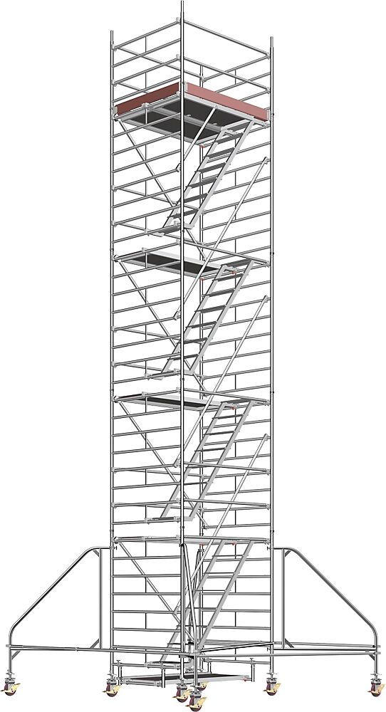 Layher Andamio rodante universal, con escalera, plataforma de 1,80 x 1,50 m, altura de andamio 9,43 m, a partir de 2 unid.