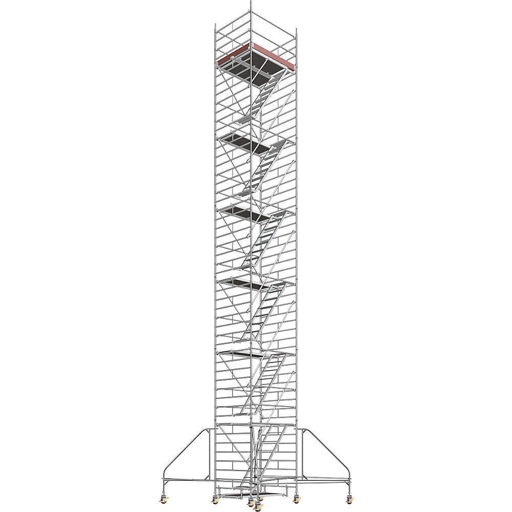 Layher Andamio rodante universal, con escalera, plataforma de 1,80 x 1,50 m, altura de andamio 13,43 m, a partir de 2 unid.