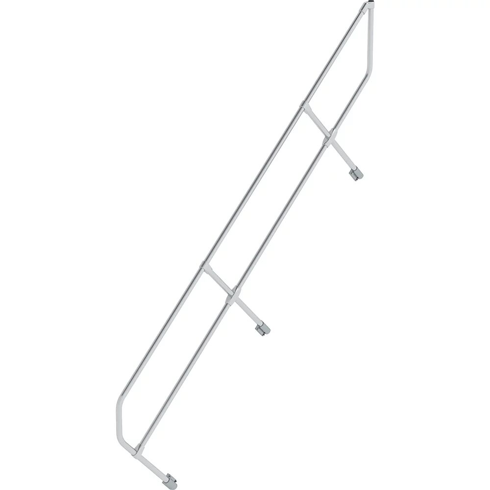 MUNK Segunda barandilla, para escalera industrial con ángulo de inclinación de 45°, 10 peldaños