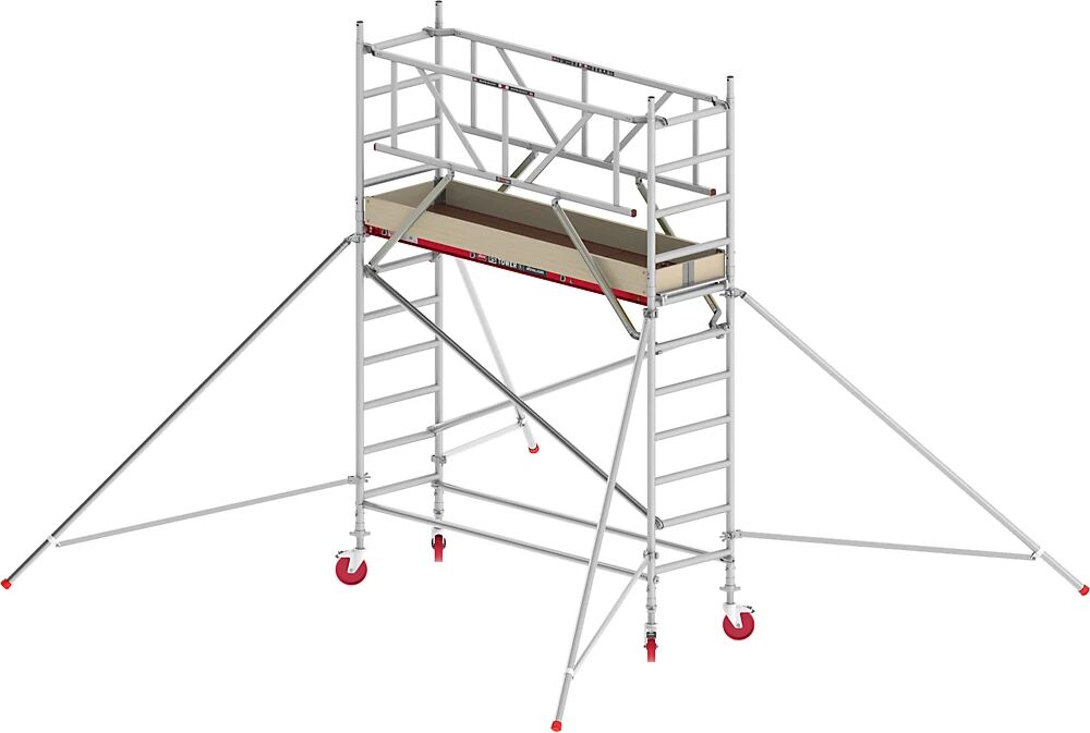 Altrex Andamio rodante RS TOWER 41 estrecho, plataforma de madera, longitud 2,45 m, altura de trabajo 4,20 m