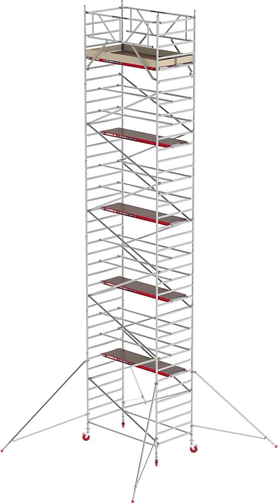 Altrex Andamio rodante RS TOWER 42 ancho, plataforma de madera, longitud 1,85 m, altura de trabajo 12,20 m