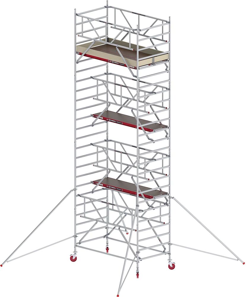 Altrex Andamio rodante RS TOWER 42 ancho con Safe-Quick®, plataforma de madera, longitud 1,85 m, altura de trabajo 8,20 m